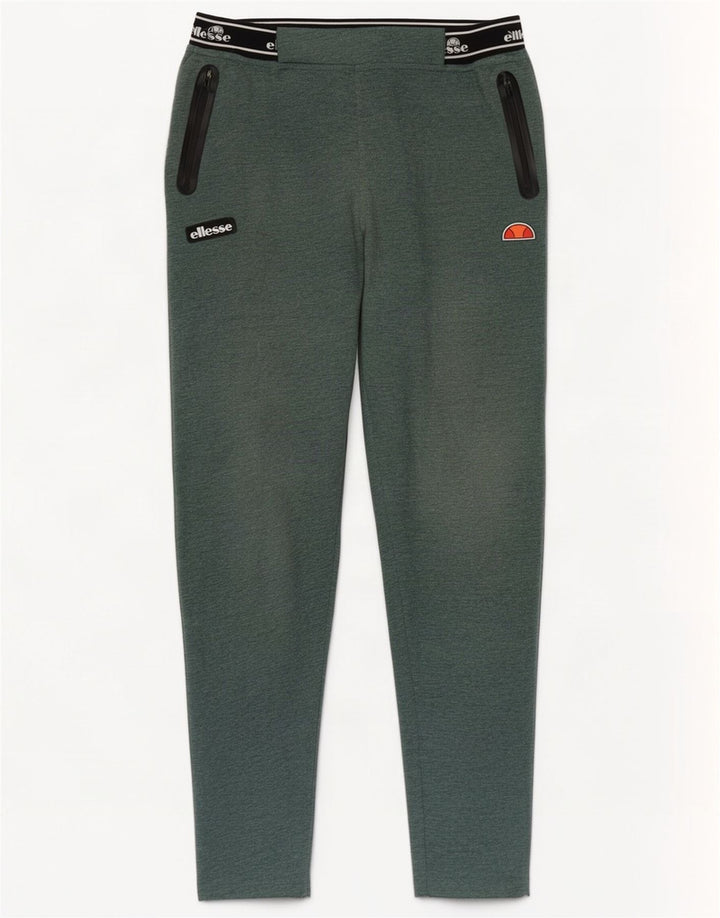 Pantaloni de trening cu grafic pentru femei Ellesse, verde mediu, color block