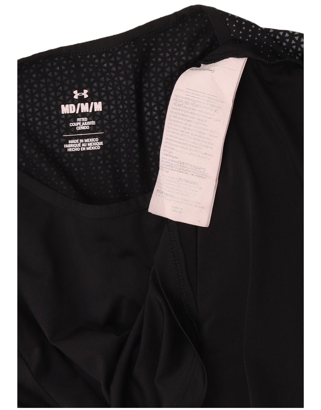 Tricou Under Armour pentru bărbați Top Mediu Poliester Negru
