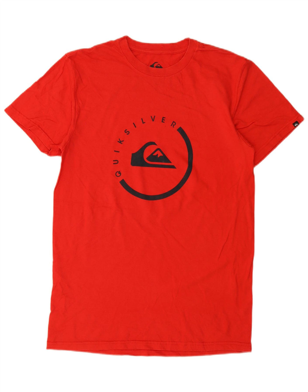 Tricou grafic Quiksilver pentru bărbați, cu croiala normală, top din bumbac roșu mediu