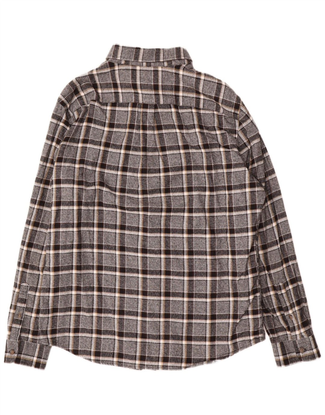 Cămașă de flanel pentru bărbați Marks & Spencer, bumbac cu carouri, gri mare