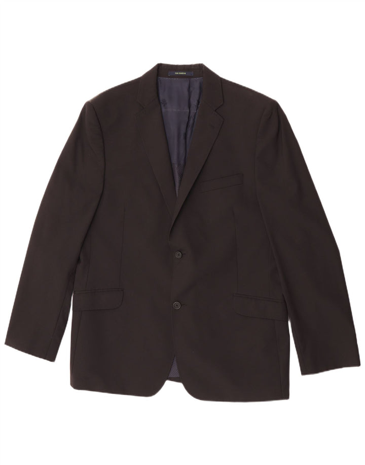 Jachetă pentru bărbați Ted Baker cu 2 nasturi, UK 44 2XL, lână neagră