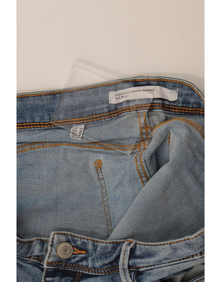 Pantaloni caldi din denim pentru femei Zara EU 42 Large W32 Blue