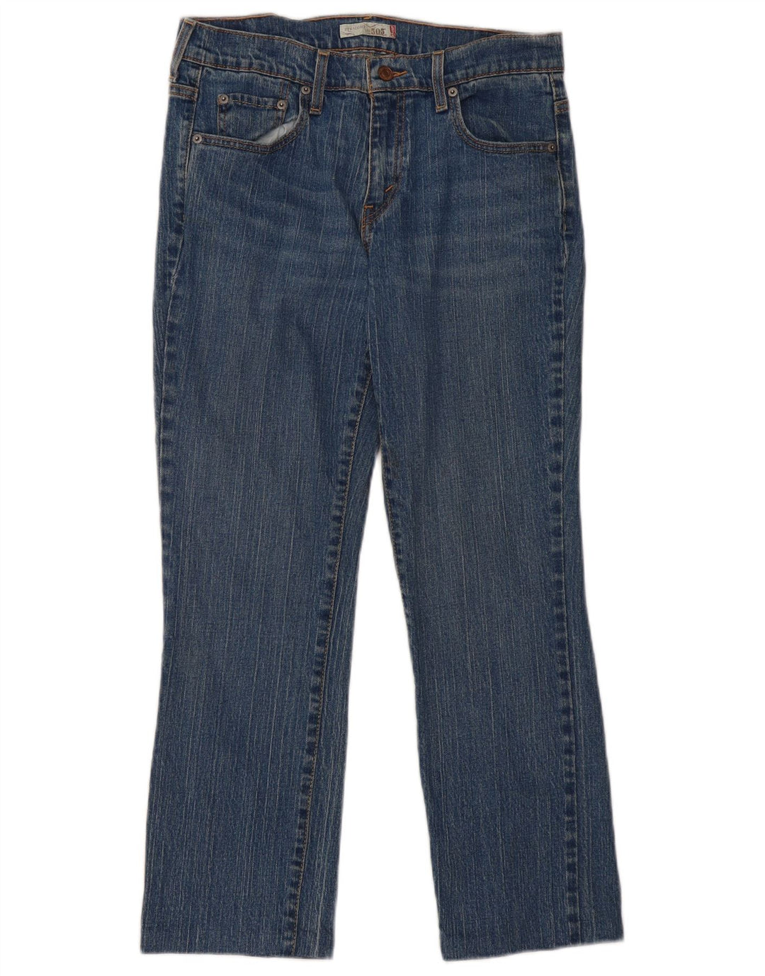 Blugi drepti pentru femei Levi's 505 US 8 Medium W32 L28 Bumbac albastru