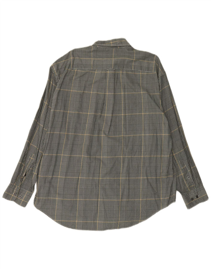 Cămașă de flanel pentru bărbați Nautica XL, bumbac cu carouri gri