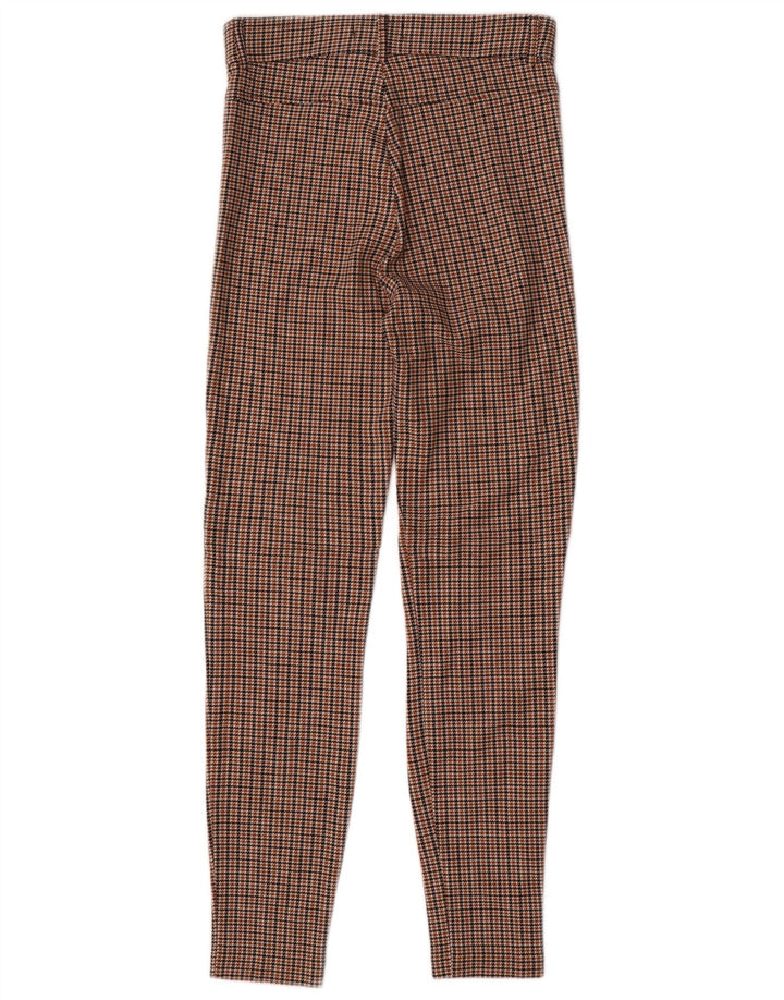 Pantaloni casual slim pentru femei Zara Mediu L28 L28 Maro Houndstooth