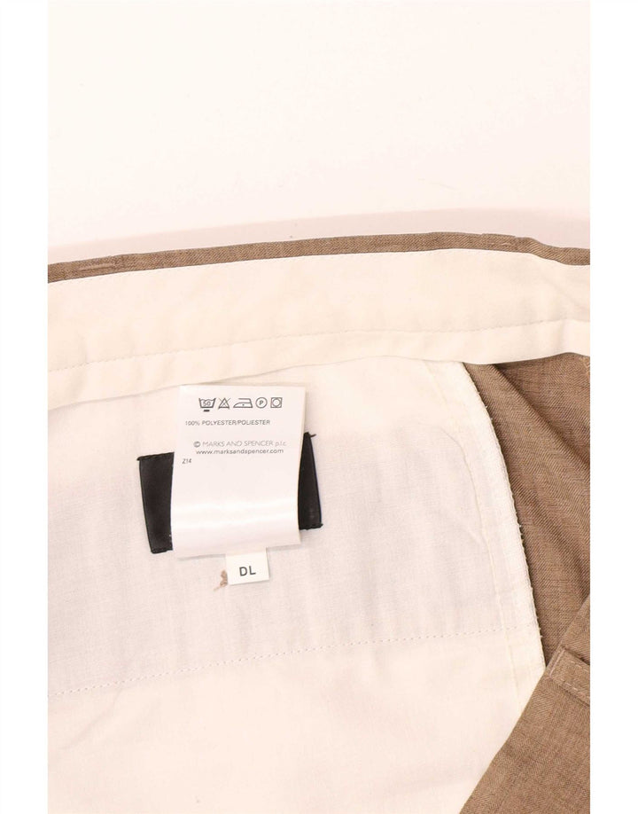 MARKS & SPENCER Pantaloni drepți pentru bărbați L38 L31 poliester bej