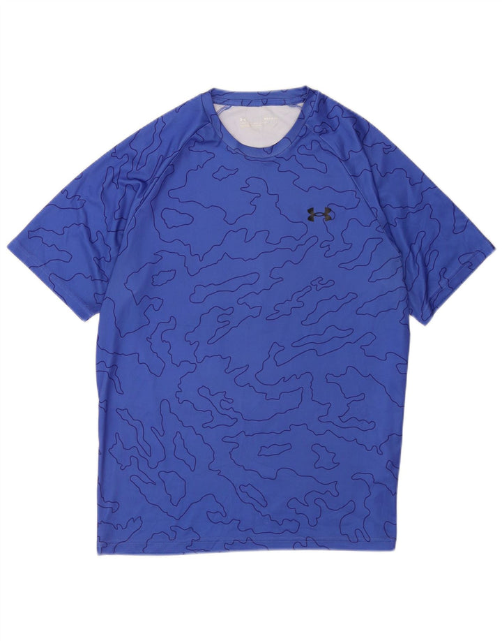 Tricou Under Armour pentru bărbați Loose Fit Top Medium Blue Geometric Poliester