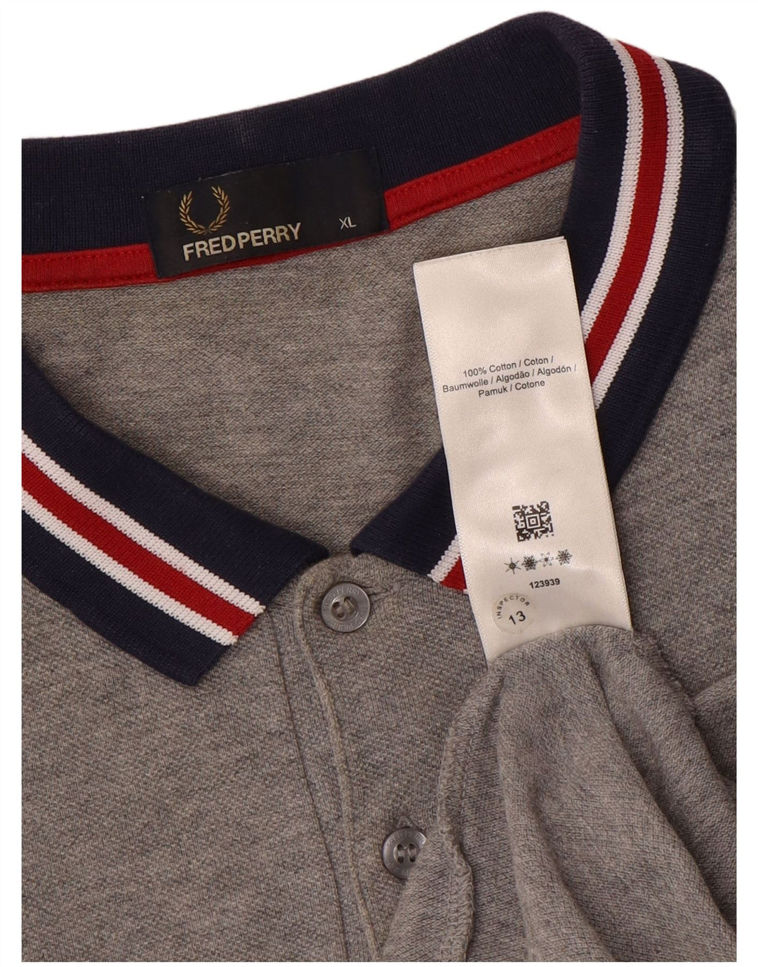 Cămașă polo Fred Perry pentru bărbați XL bumbac gri