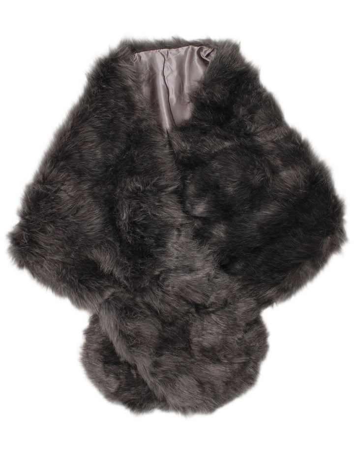 Eșarfă Vintage pentru femei cu furat de blană artificială mărime unica gri Clasic