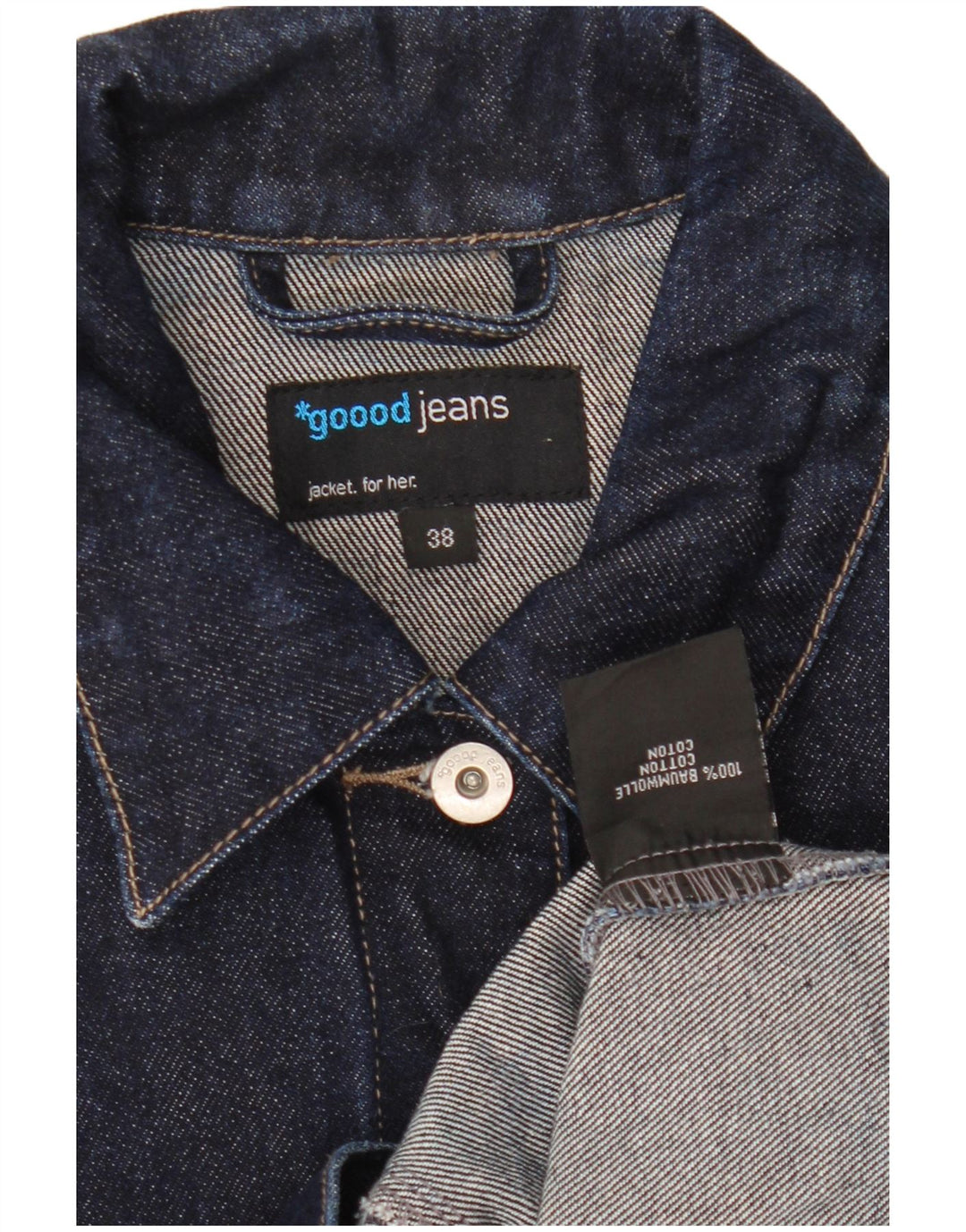 Jachetă de blugi pentru femei VINTAGE EU 38 Bumbac bleumarin mediu
