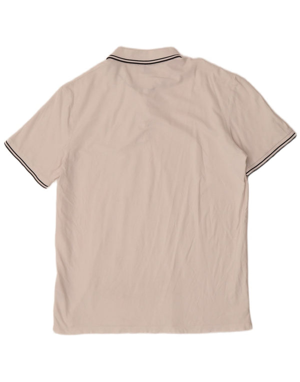 Cămașă polo Jack & Jones Core cu mânecă scurtă pentru bărbați, culoare albă, 2XL, bumbac