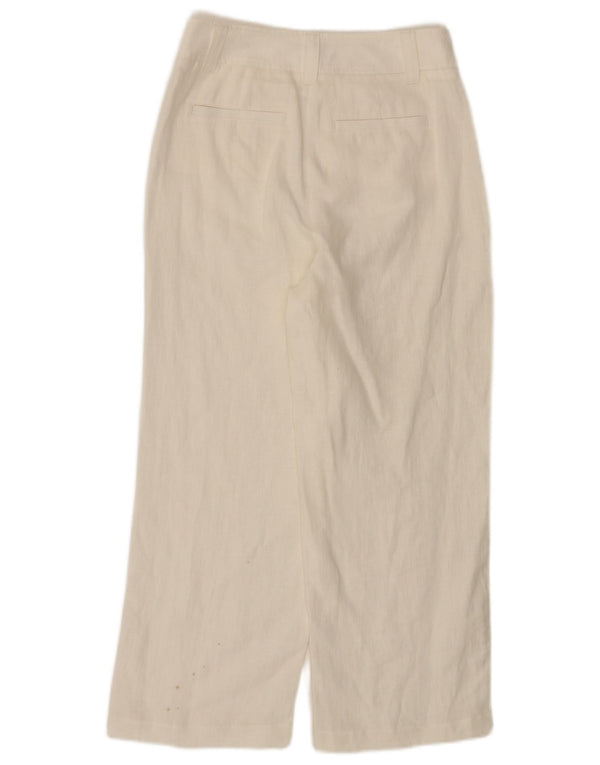 Pantaloni tăiați pentru femei cu talie înaltă Boden UK 8 Small W27 L24 Alb