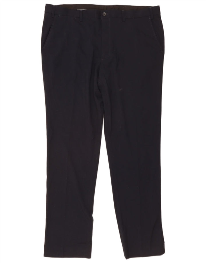 Pantaloni chino subțiri pentru bărbați Marks & Spencer L40 L33 Poliester bleumarin