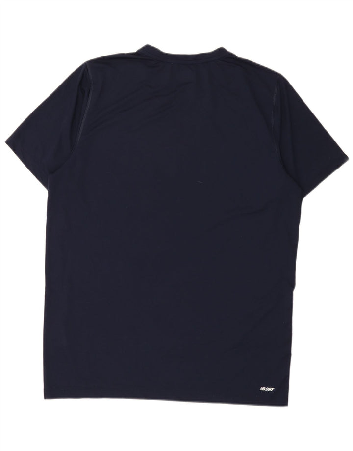 Tricou grafic pentru bărbați New Balance Top mare din poliester bleumarin