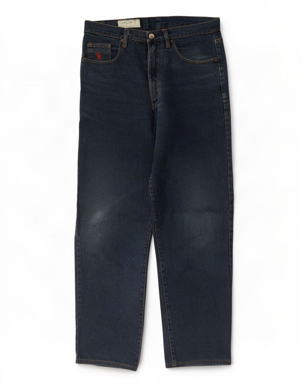 Blugi largi pentru bărbați vintage IT 48 Medium W32 L30 Bumbac bleumarin
