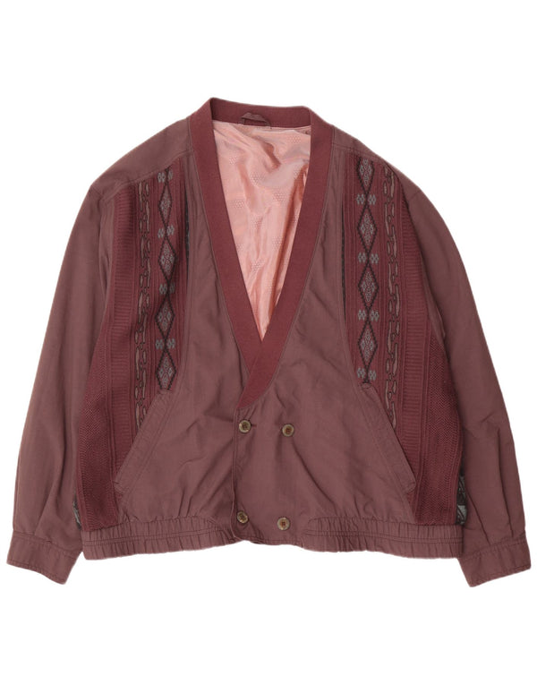 Jachetă Bomber Vintage pentru bărbați cu două piepturi IT 54 2XL violet geometric