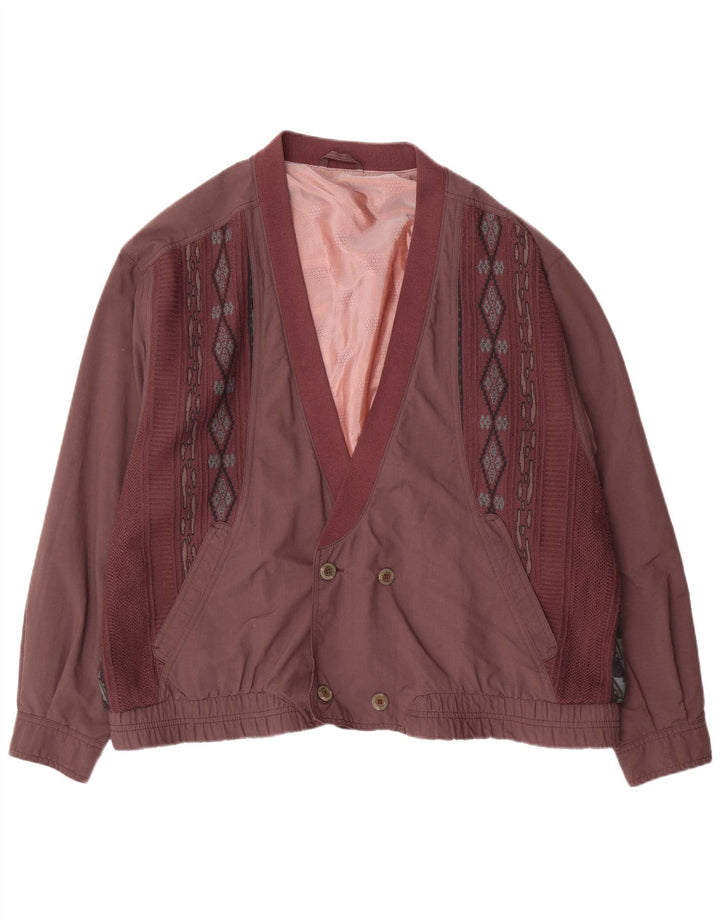 Jachetă Bomber Vintage pentru bărbați cu două piepturi IT 54 2XL violet geometric
