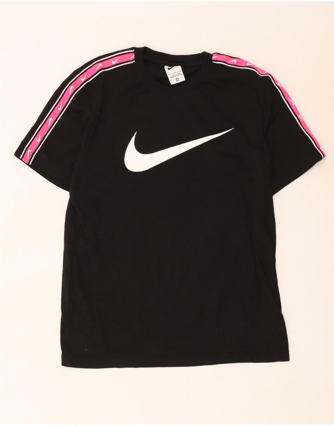 Tricou grafic Nike pentru bărbați Top mediu negru din bumbac color bloc