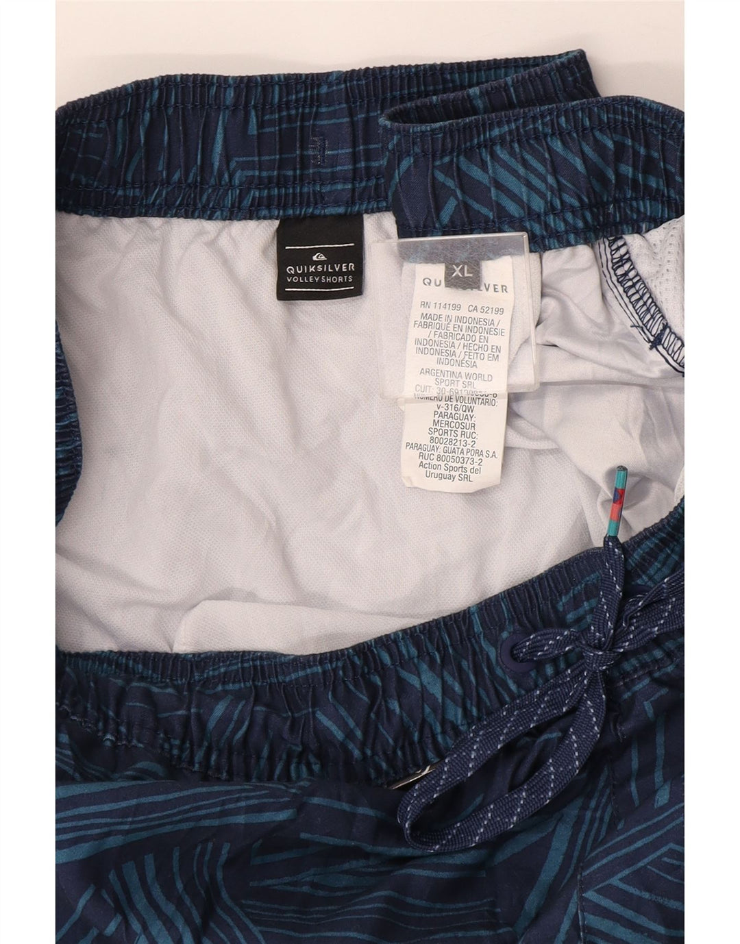 Pantaloni scurți de înot Quiksilver pentru bărbați, XL, bleumarin, poliester geometric
