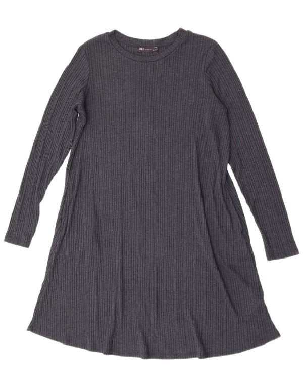 Rochie pulover cu mânecă lungă pentru femei Marks & Spencer UK 14 mare bleumarin