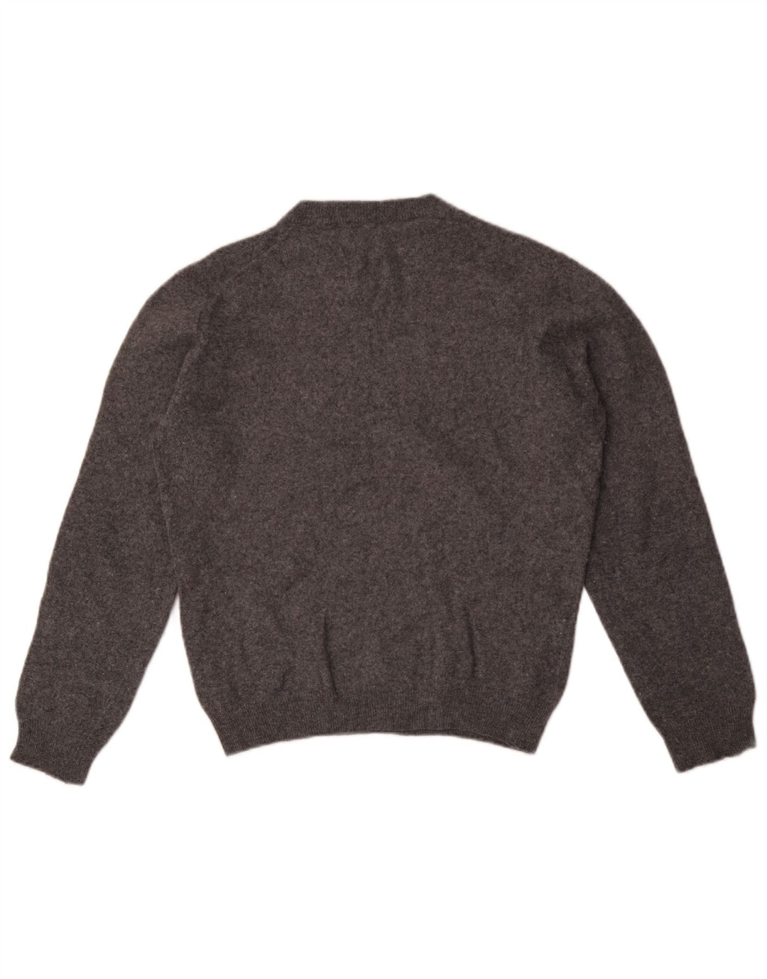 Pulover pentru bărbați Zara, cu gât crew, lână cu pete, gri mediu