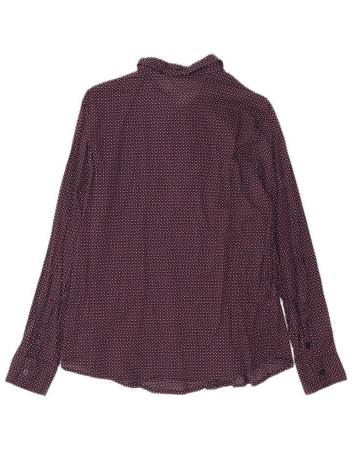 Cămașă pentru femei cu model abstract BENETTON UK 14, bumbac mediu multicolor