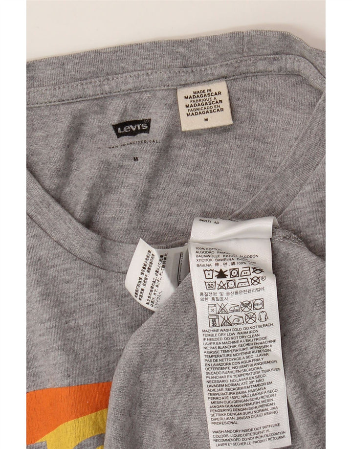 Tricou cu grafică pentru bărbați LEVI'S Top din bumbac cu pete gri mediu