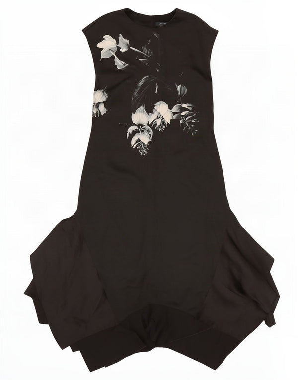 Rochie Maxi Asimetrică pentru Femei All Saints UK 12 Medium Negru Floral