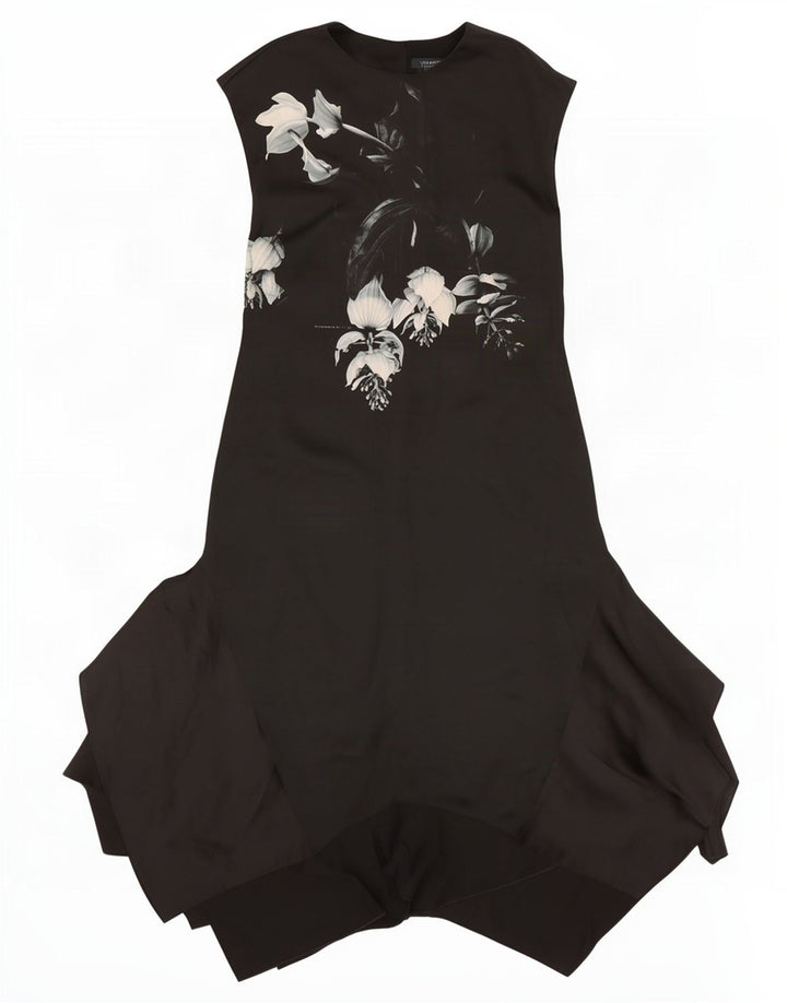 Rochie Maxi Asimetrică pentru Femei All Saints UK 12 Medium Negru Floral