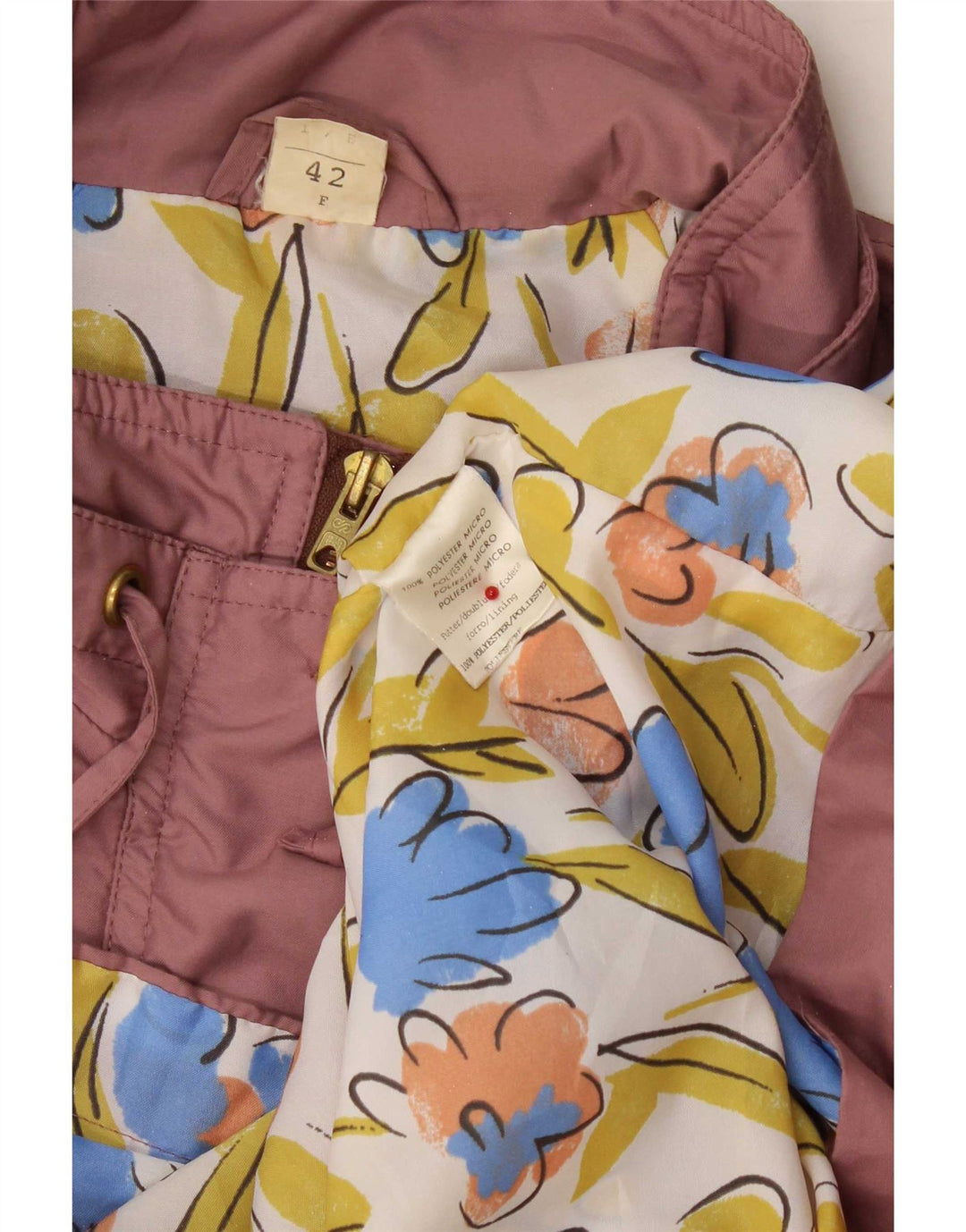 Jachetă Parka supradimensionată Vintage pentru femei EU 42 Poliester roz mare