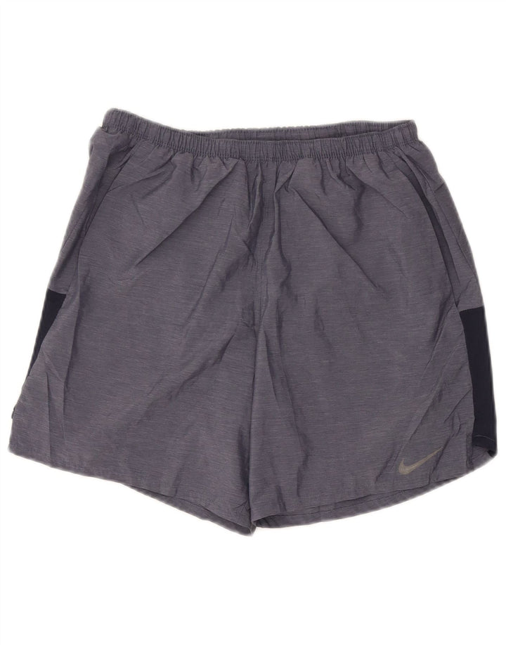 Pantaloni scurți sport Nike Dri Fit pentru bărbați, gri mediu, poliester color bloc