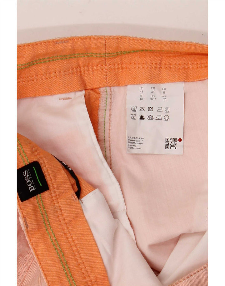 Pantaloni scurți chino pentru bărbați Hugo Boss IT 48 Medium W32 Bumbac portocaliu