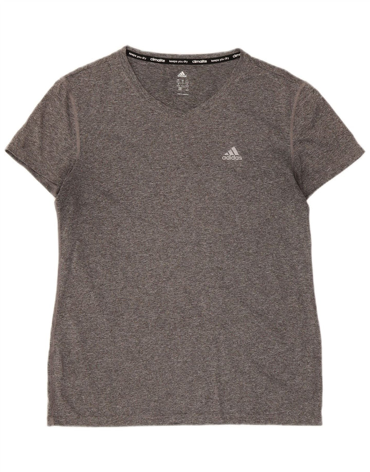 Tricou Adidas Climalite cu mânecă scurtă pentru femei, Marea Britanie 12/14, gri mediu