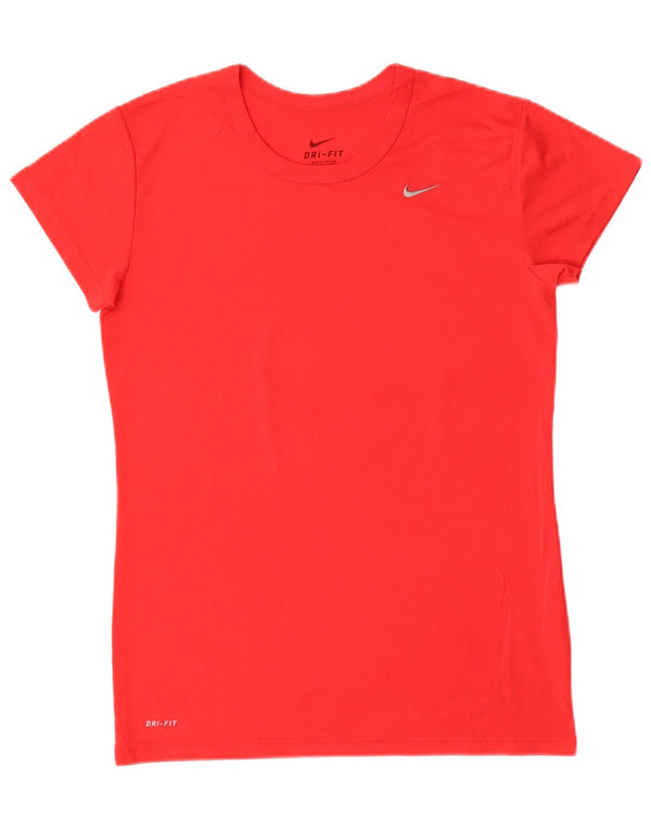 Tricou pentru femei Dri Fit NIKE Top UK 12 Poliester roșu mediu