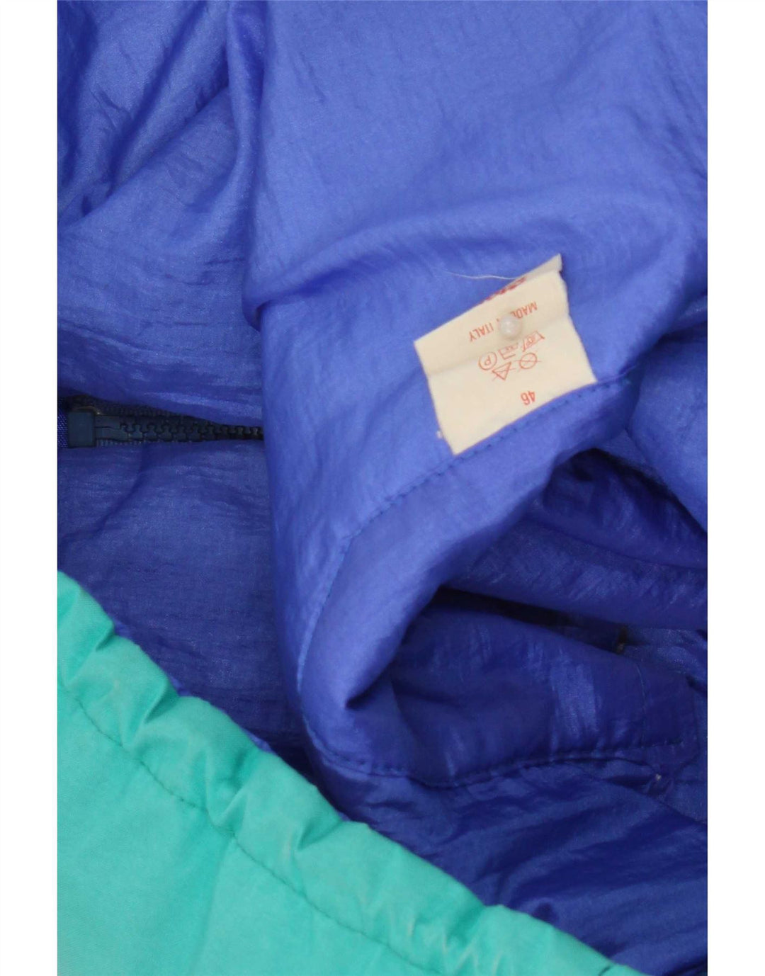 Jachetă de schi cu glugă supradimensionată pentru bărbați Vintage IT 46 Small Green Colorblock