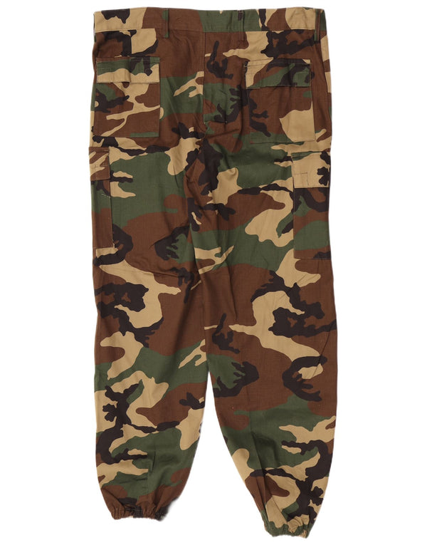 Pantaloni cargo vintage pentru bărbați de jogging EU 54 2XL W42 L31 kaki Camouflage Army