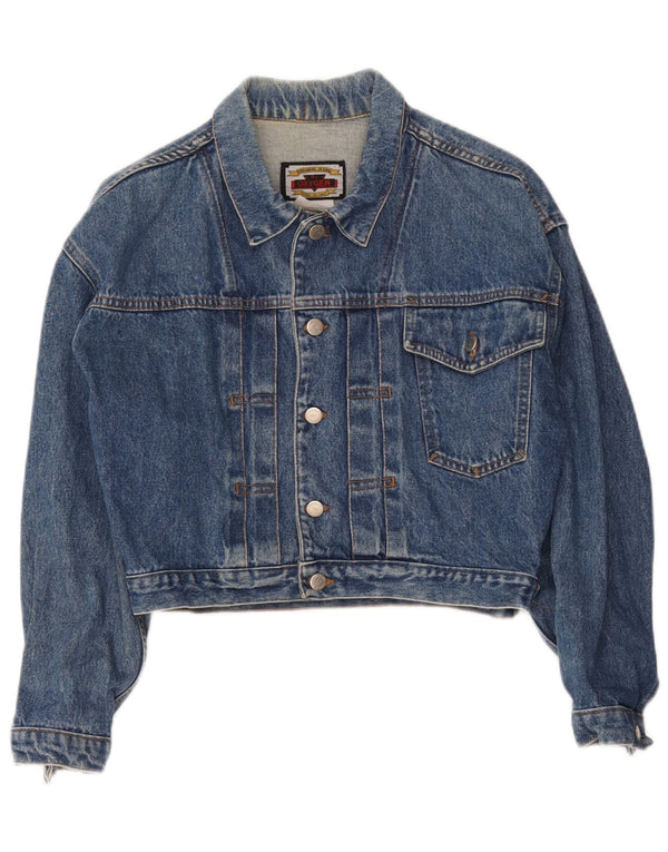 Jachetă de denim crop pentru femei Oxygen UK 12 Medium Blue