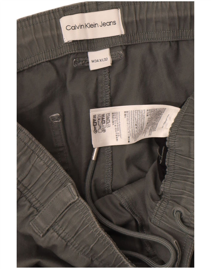 Pantaloni cargo pentru bărbați Calvin Klein L34 L32 bumbac gri