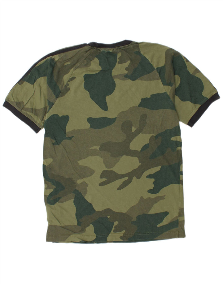 Tricou pentru bărbați ADIDAS Top mic din bumbac camuflaj kaki