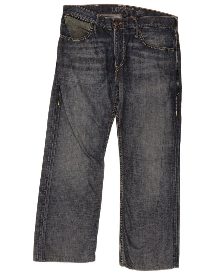 Blugi drepti pentru bărbați Levi's W34 L26 Bumbac bleumarin