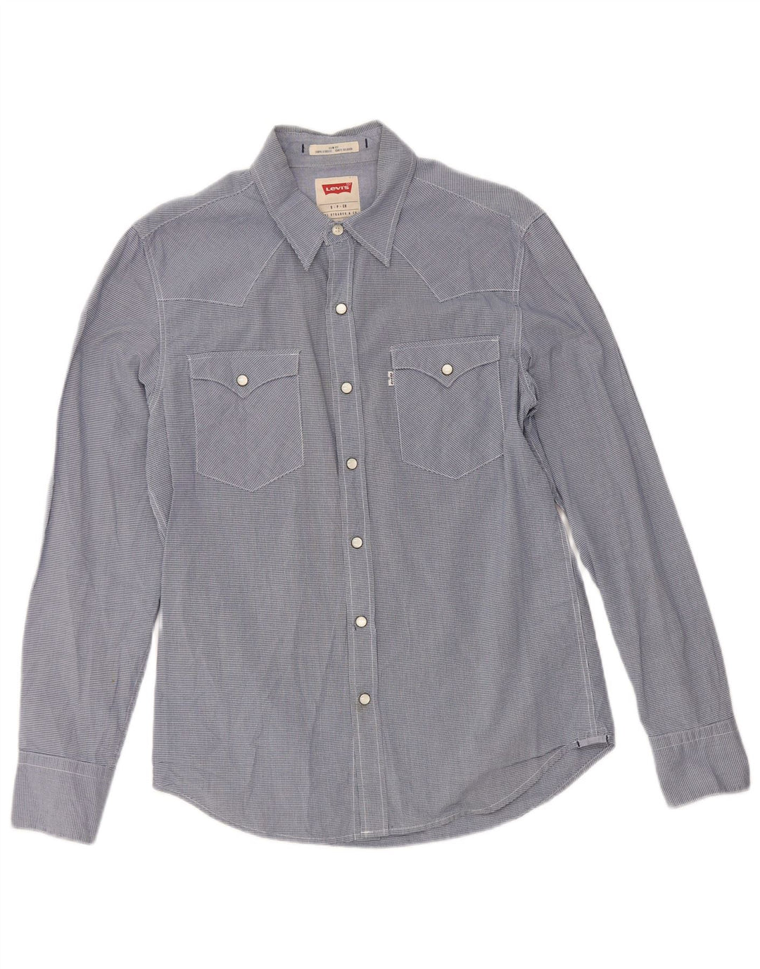 Cămașă Levi's Slim Fit pentru bărbați, din bumbac vichy, albastru bleumarin