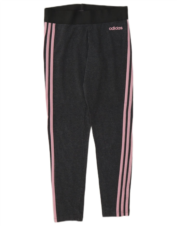 Leggings pentru femei Adidas UK 10, bumbac gri mic