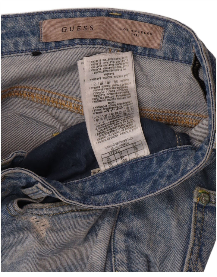 Blugi slim pentru femei Guess Distressed W26 L24 Bumbac albastru