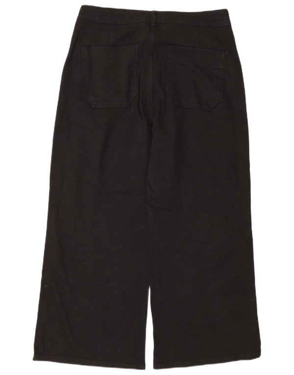 Blugi pentru femei Zara cu talie înaltă cu picioare largi EU 44 XL W34 L26 Negri
