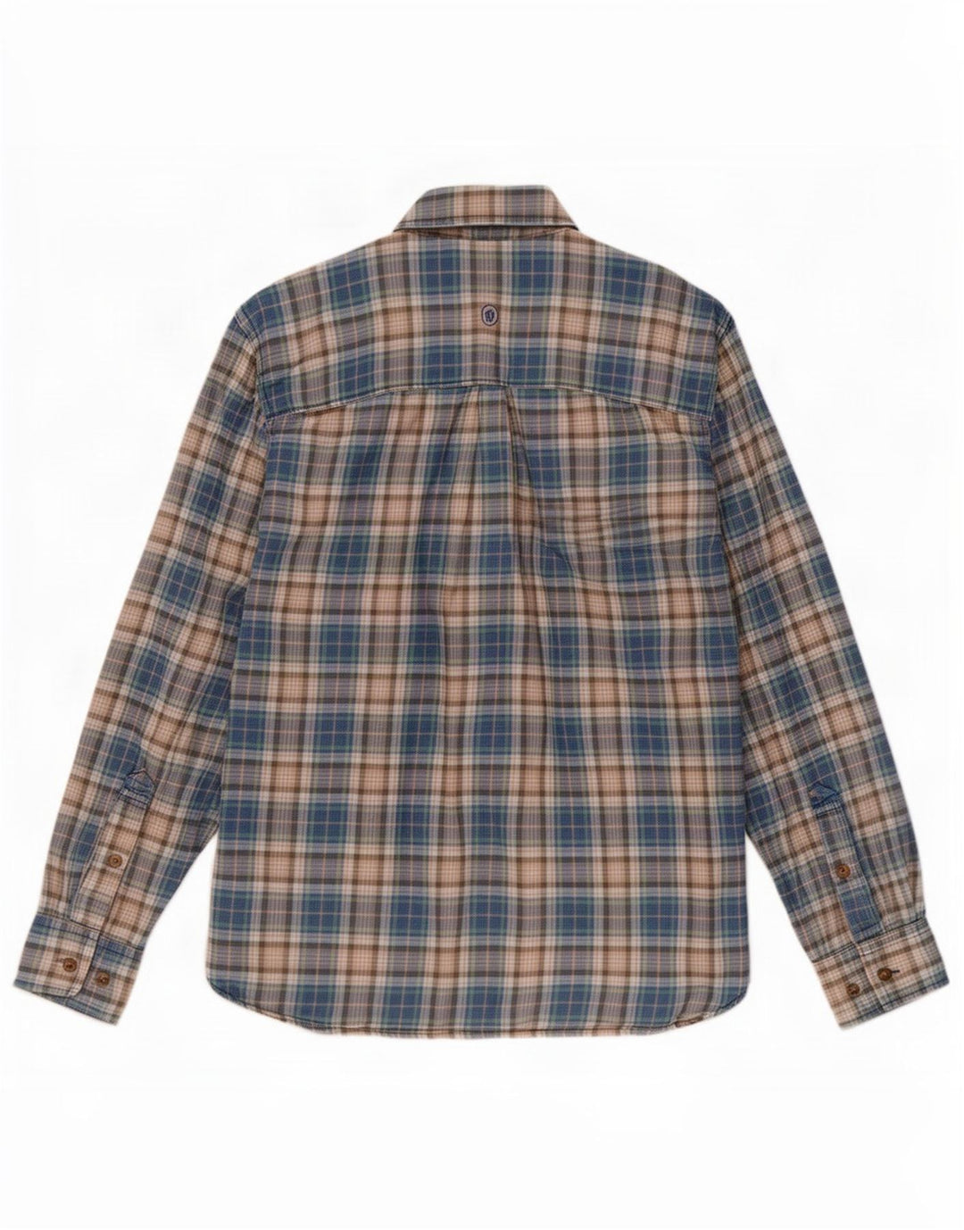 Cămașă de flanel pentru bărbați Fat Face, bumbac cu carouri albastru mediu