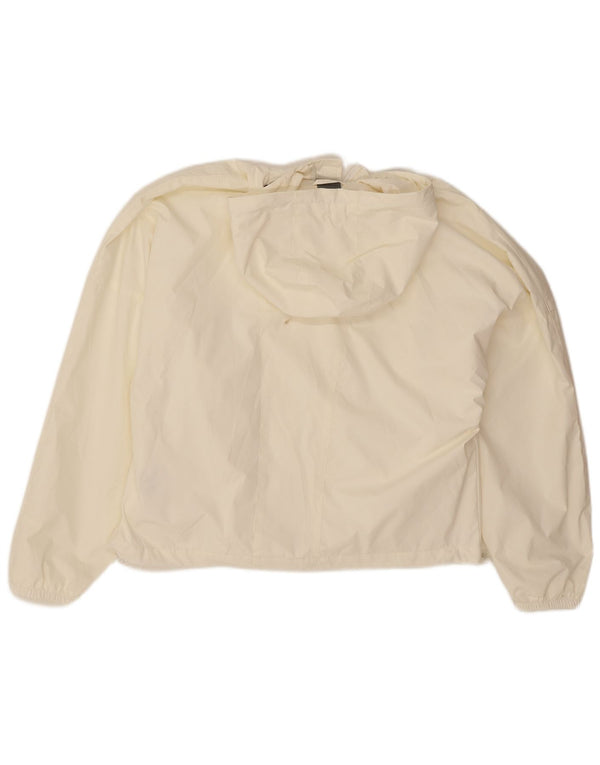 Jachetă Windbreaker cu glugă supradimensionată pentru femei New Balance UK 14 Medium White