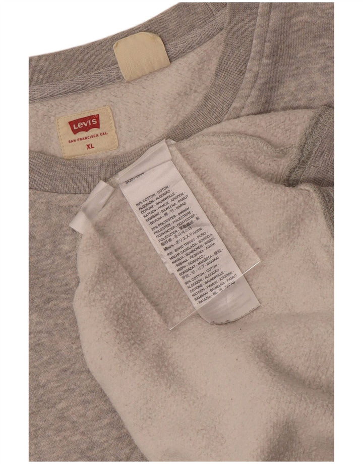 Pulover supradimensionat pentru femei LEVI'S UK 18 XL bumbac gri