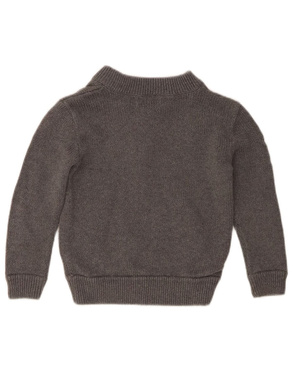 Pulover cardigan grafic pentru băieți Ralph Lauren 4-5 ani mic bumbac gri