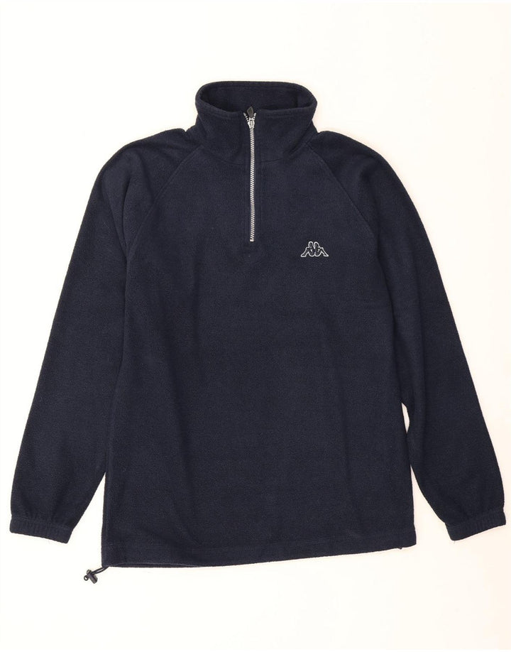 Pulover din fleece pentru bărbați Kappa, cu fermoar, poliester, albastru