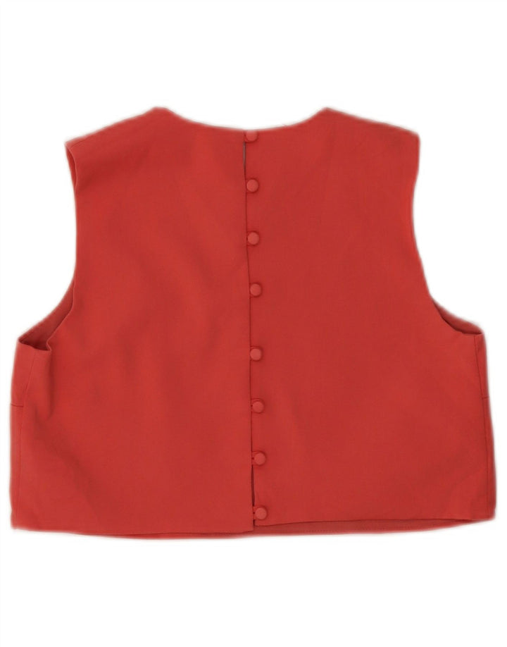 Crop top fără mâneci pentru femei Zara UK 12, bumbac roz mediu